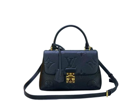 Louis Vuitton Madeleine MM Large Logo Black Bags In Dubai