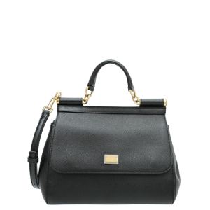 Dolce & Gabbana Black Sicily Dauphine Small Bag