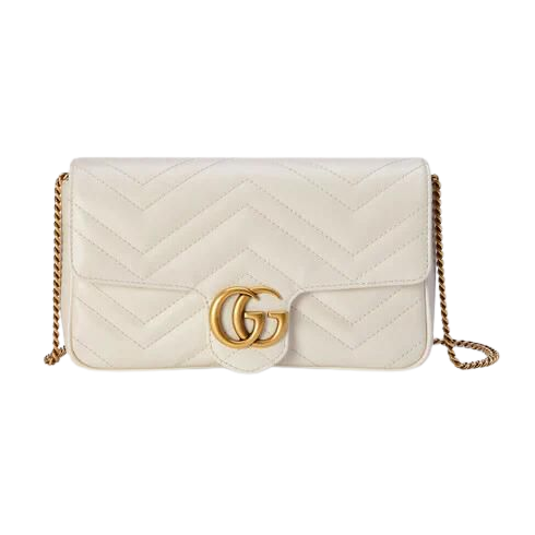 Gucci White Super Mini GG Marmont Bags In Dubai - Master Copy Dubai