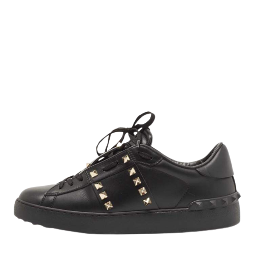 Valentino Man Lace-Up Sneakers I Total Black – Valentino Shoes UAE