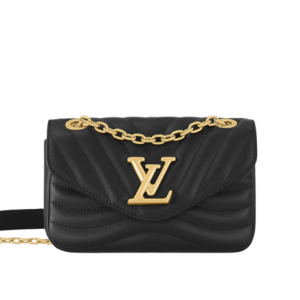 Louis Vuitton Black Leather Chain New Wave MM Bags In Dubai