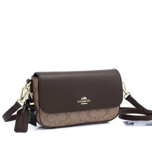 Coach Brook Flap Chain Bag In Signature Canvas In Dubai